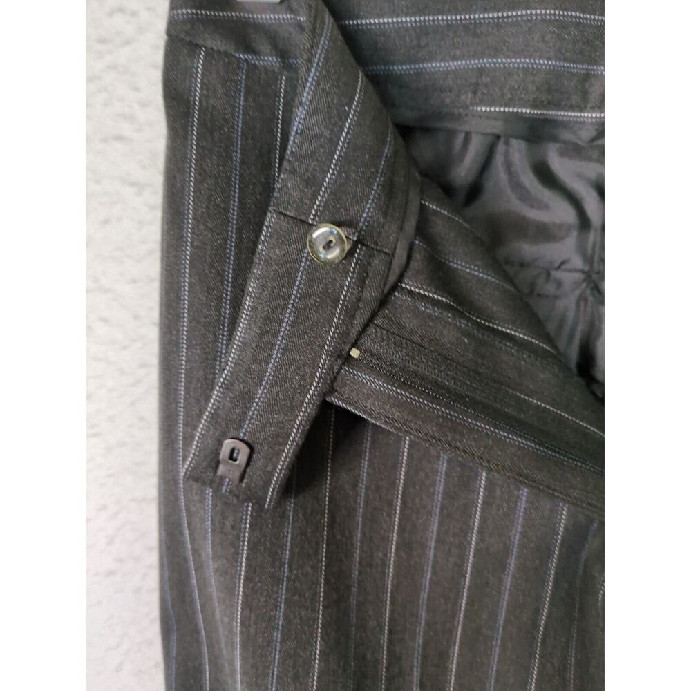 NWT Valerie Stevens black dress pants w/ blue & gray stripes, stretch. Size 6 - Picture 10 of 12
